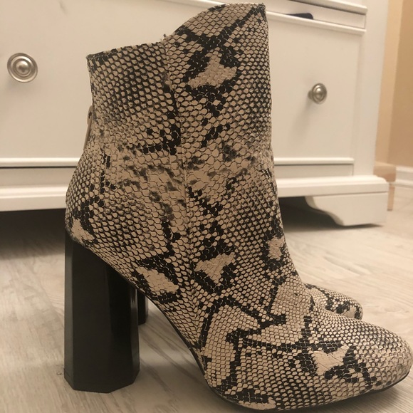 Shoes - Snake Print Booties